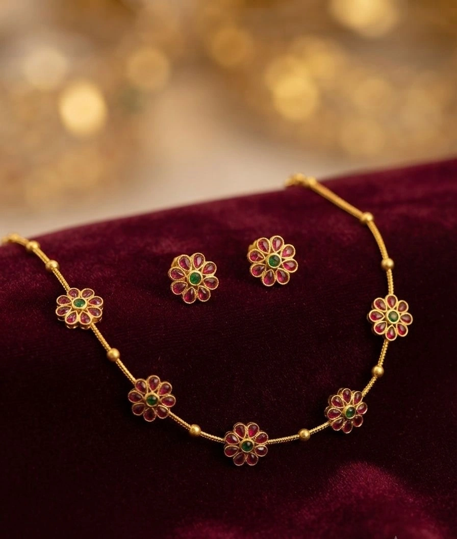 Delicate South Indian Set