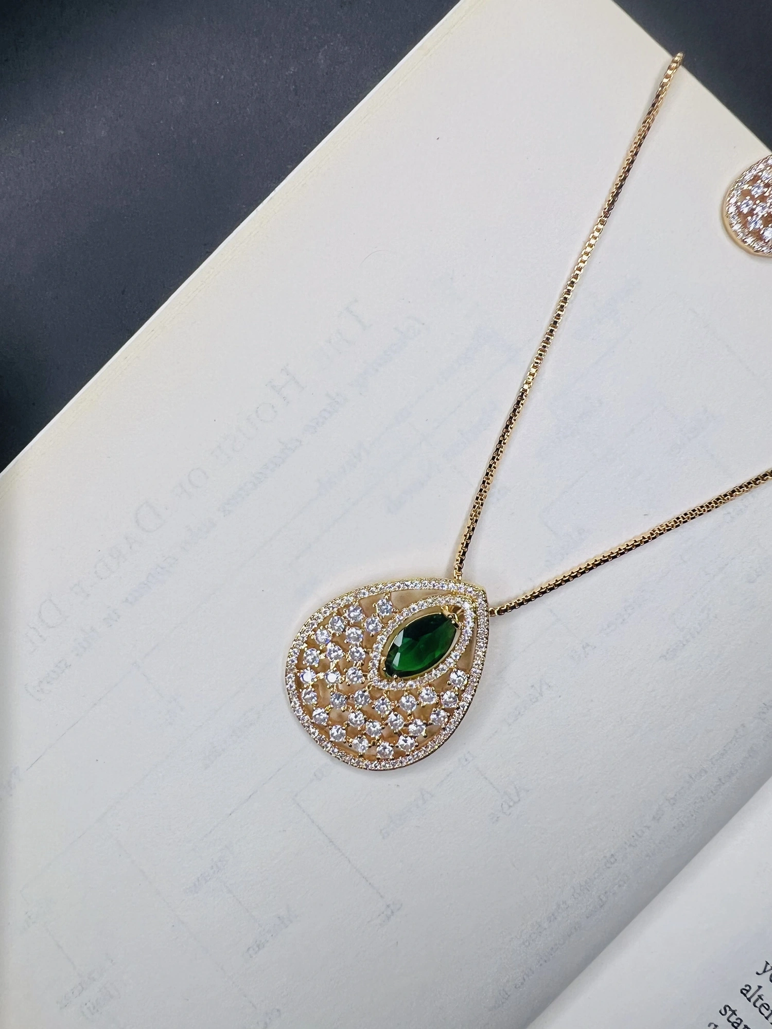  Emerald Teardrop Set, photo 1 of 2