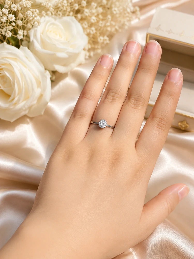 Single stone ring (silver)