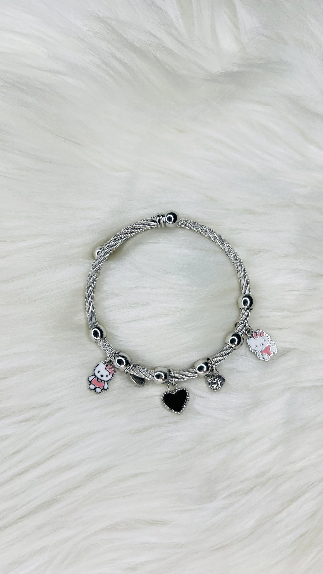 Charm Heart Bracelet (Silver)