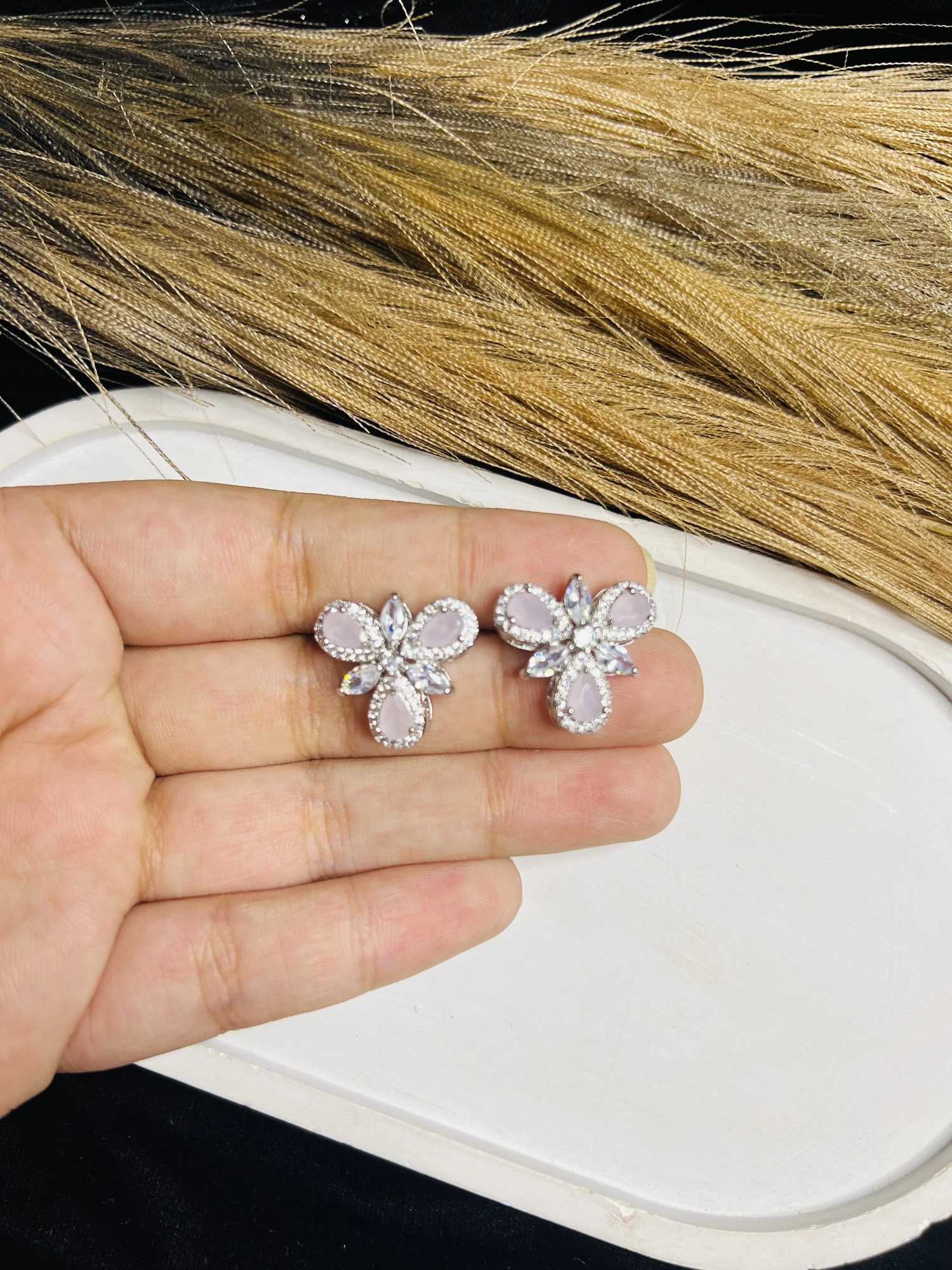 Silver Motifs Studs