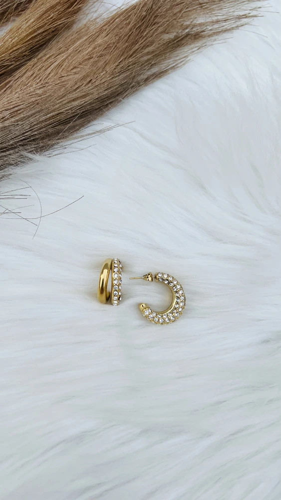 Double Gold Hoops