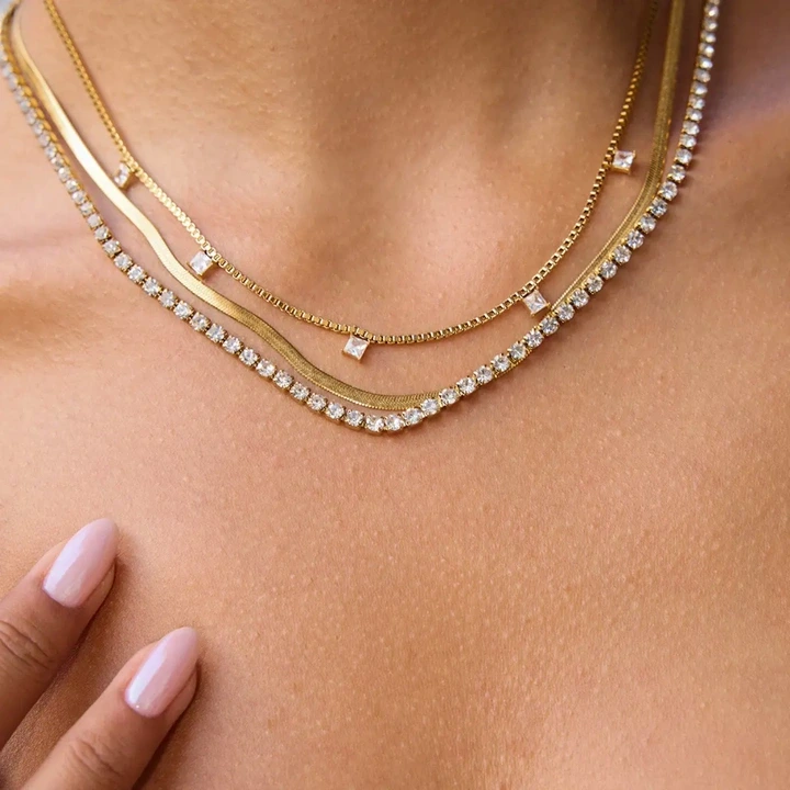 Celeste Triple Layer Necklace 