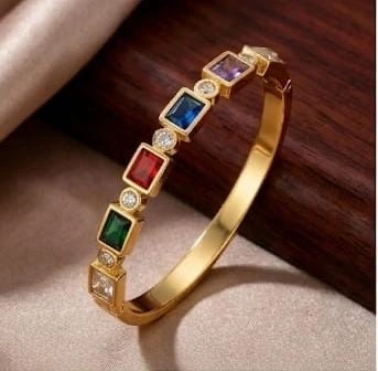 Multi stones handcuff, photo 2 of 3