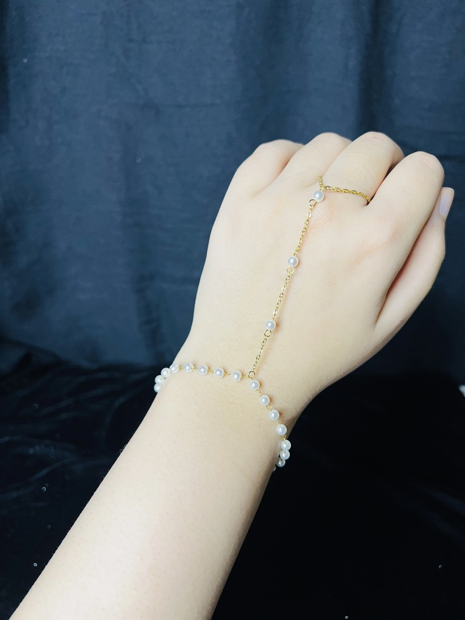 Pearls Hand Chain